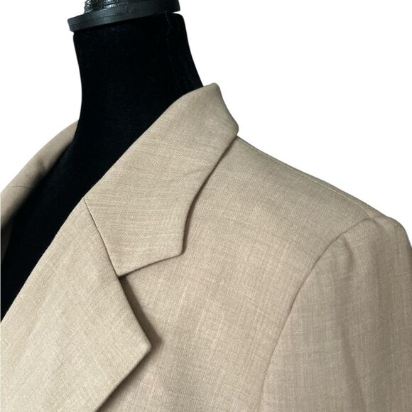 Maeve for Anthropologie Women's Double-Breasted Beige Blazer Size 6 Preppy Coat - Picture 7 of 10